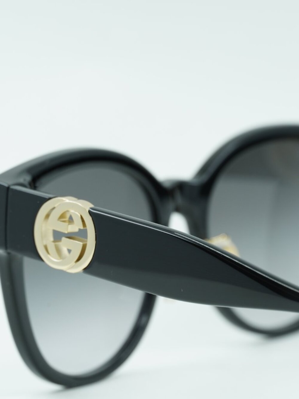 Gucci GG1028SK 006 Cat Eye Sunglasses - Black / Grey - Picture 5 of 14